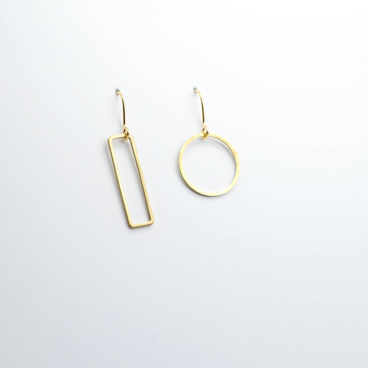 Euclid Collection - Rectangle + Circle Earrings