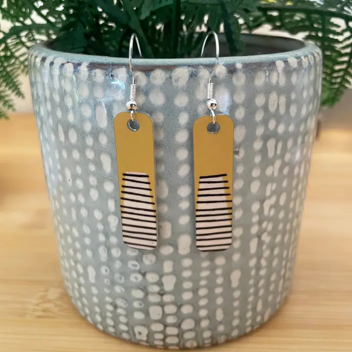 Ochre Linear Earrings