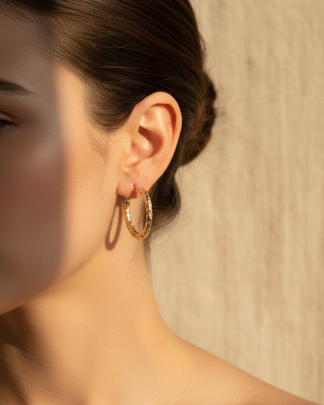 14K Gold Vermeil Hoop Earrings