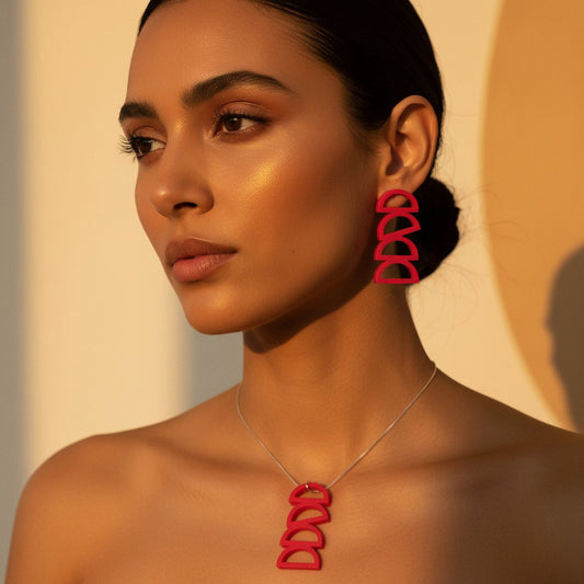 Red Arc Necklace