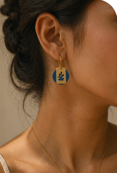 Matisse Earrings in Cobalt