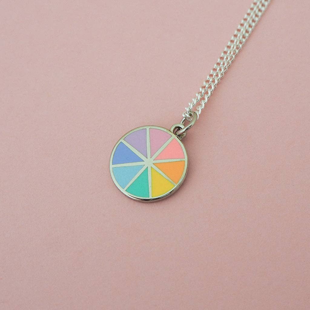 The Pastel Gradient Wheel Necklace