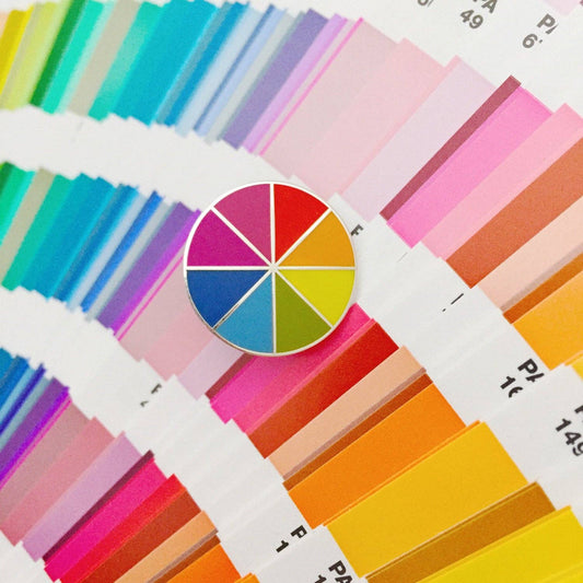 Bright Colour Wheel Small Enamel Badge