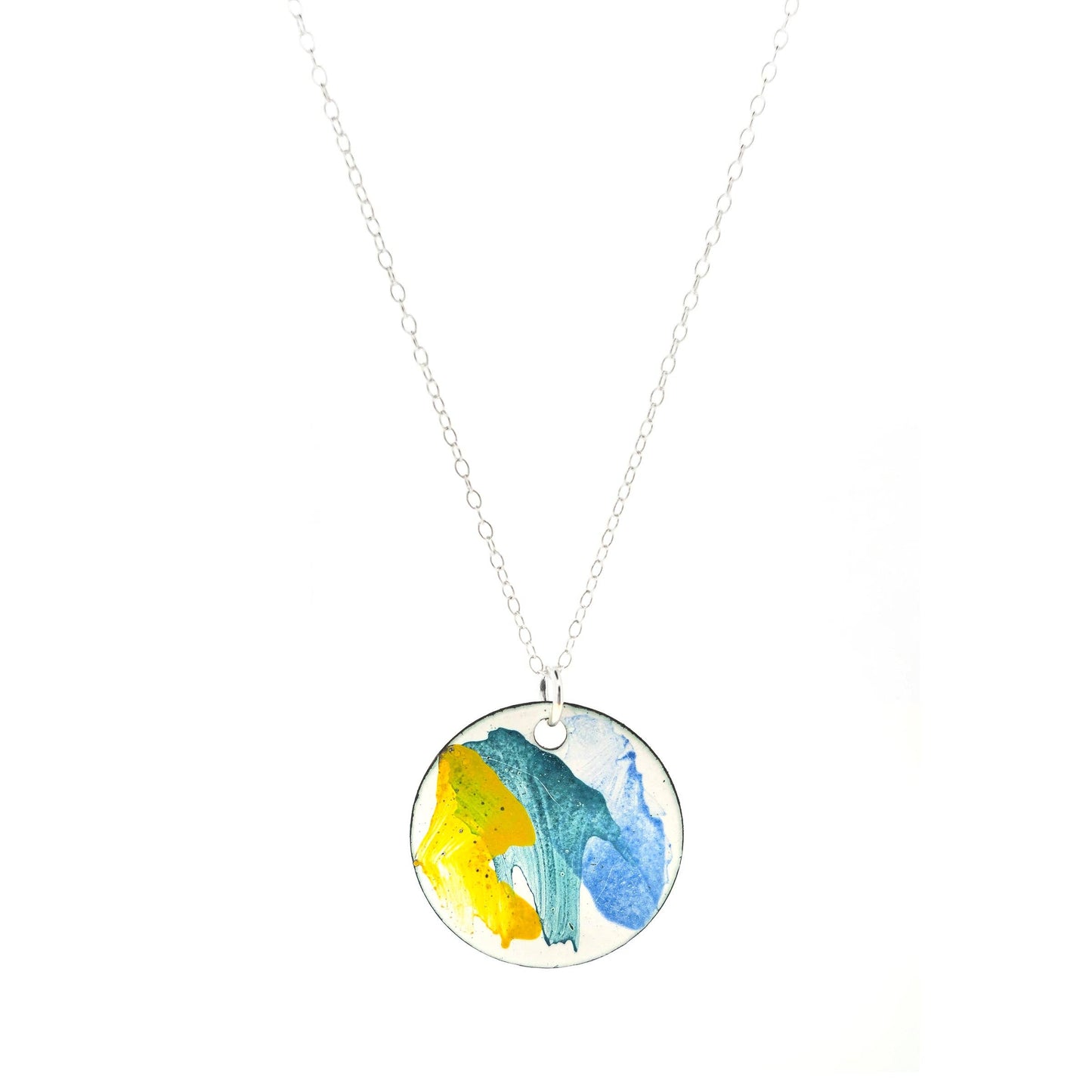 Chromatic Study No. 12 Necklace - Vitreous Enamel on Refined Copper