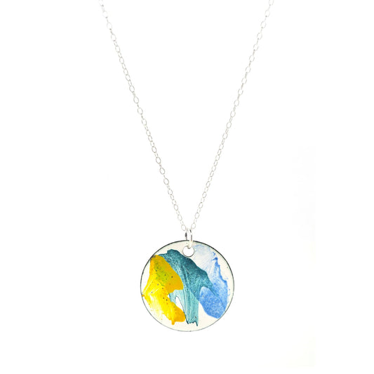 Chromatic Study No. 12 Necklace - Vitreous Enamel on Refined Copper