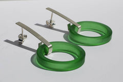 CIRCLE SOULBOTTLE GREEN long earrings – Atelier Modernista