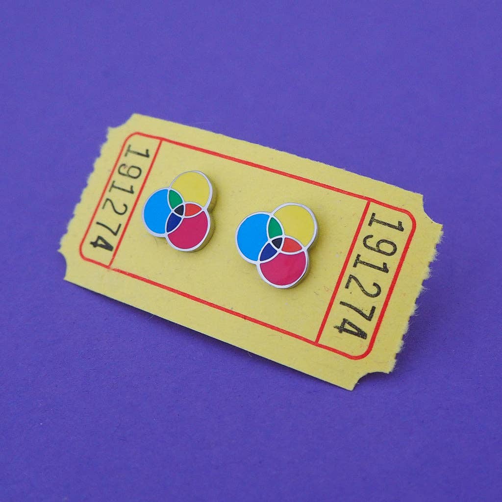 Venn Diagram Stud Earrings
