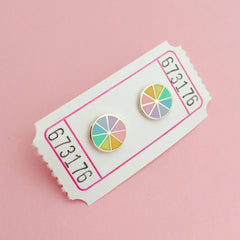 The Pastel Gradient Wheel Earrings