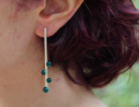 BAU DROPS GOLD earrings 0096: Lavanda / Chapado en plata de ley – Atelier Modernista