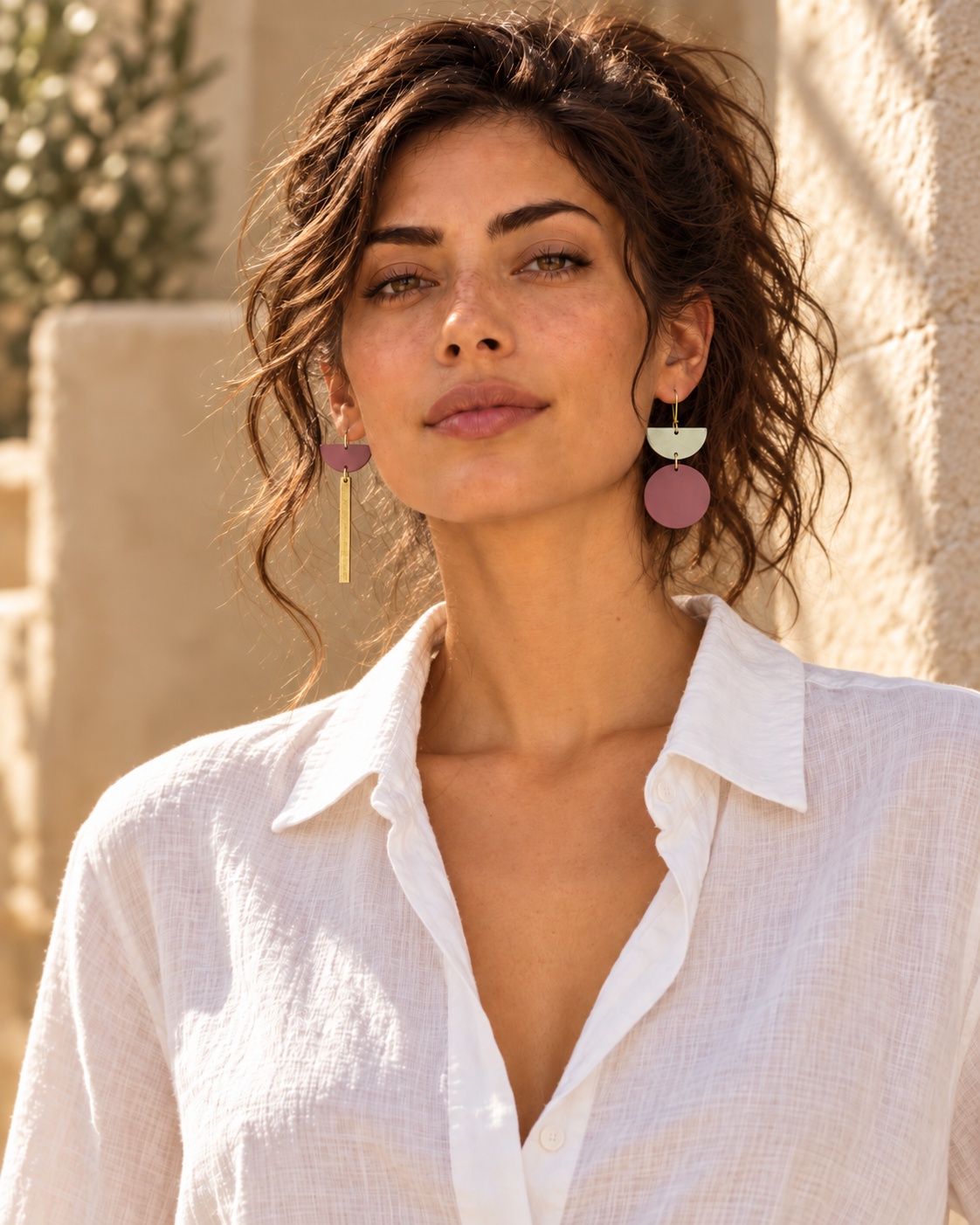 Equilibrium Earrings (Deep Burgundy)