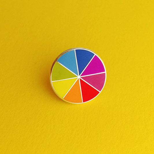 Bright Colour Wheel Small Enamel Badge