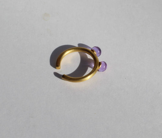 BAU DROPS GOLD ring: Orange / Sterling silver – Atelier Modernista