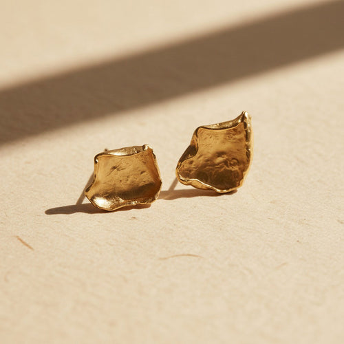 Doré Curl Earrings - 14K Gold Vermeil Stud Earrings