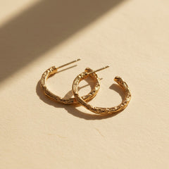 14K Gold Vermeil Hoop Earrings
