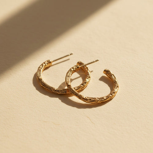 14K Gold Vermeil Hoop Earrings
