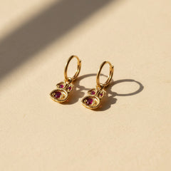 Ruby Earrings - Rubies & 14K Gold Vermeil