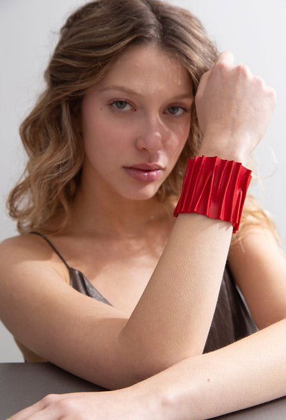 Iskin Bauhaus Bracelet - Red – Leather – Atelier Modernista
