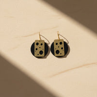 Strata Geometrica Earrings in Black