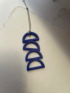 Dark Blue Arc Necklace