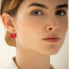 Miró - 'Spanish Dancer' 1926 Earrings in Silver + Red – 925 Sterling Silver Pated Brass, Enamel… – Atelier Modernista