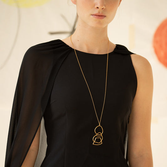 Golden Necklace Miró Jewelry Femme