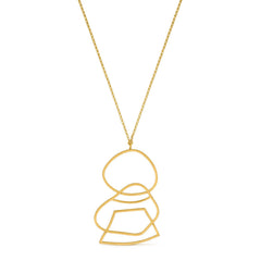 Golden Necklace Miró Jewelry Femme
