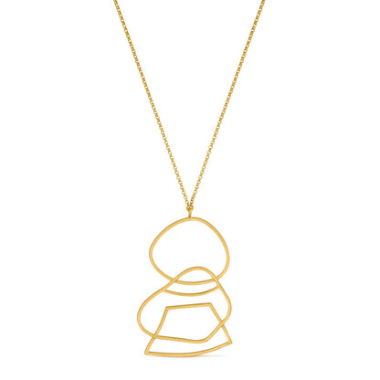 Golden Necklace Miró Jewelry Femme