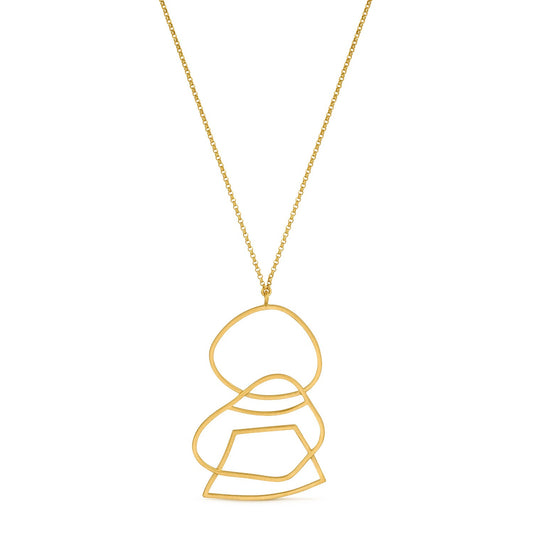 Golden Necklace Miró Jewelry Femme