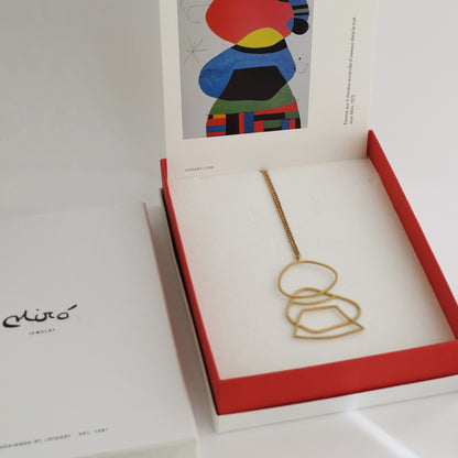 Golden Necklace Miró Jewelry Femme