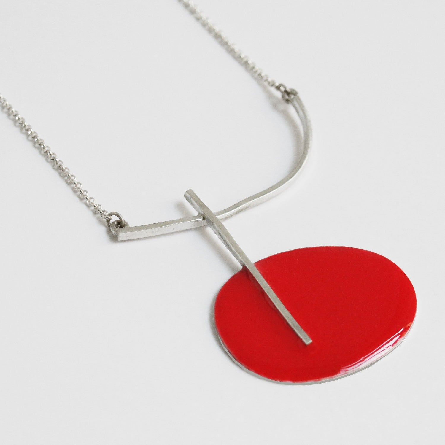 Golden Necklace Red Miró Jewelry