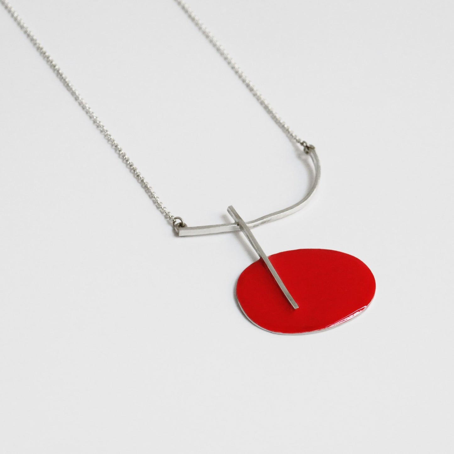 Golden Necklace Red Miró Jewelry