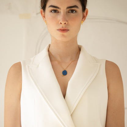 Golden Necklace Miró Jewelry Blue
