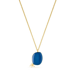 Golden Necklace Miró Jewelry Blue