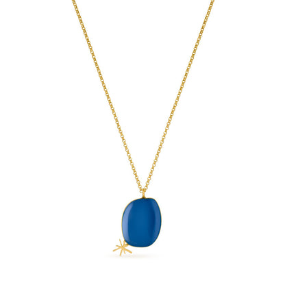 Golden Necklace Miró Jewelry Blue
