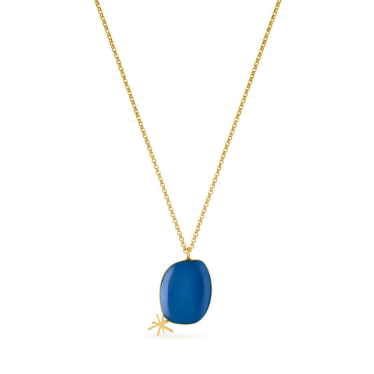 Golden Necklace Miró Jewelry Blue