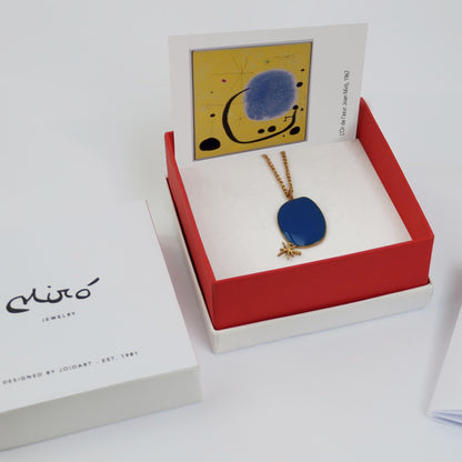 Golden Necklace Miró Jewelry Blue