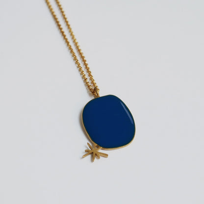 Golden Necklace Miró Jewelry Blue