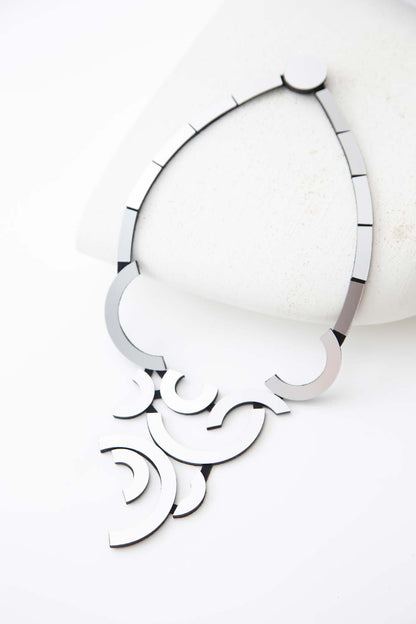 Mies Orbit Necklace Large - Silver – Necklace – Atelier Modernista
