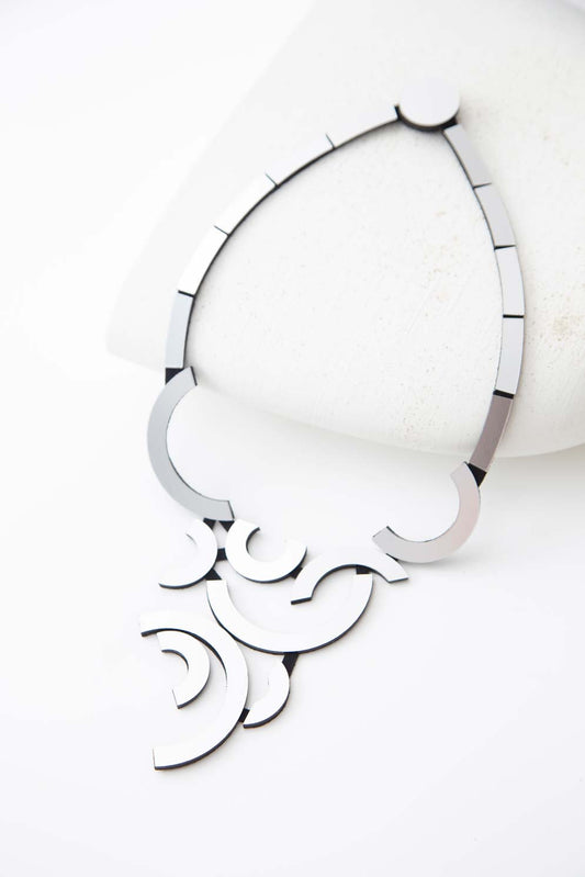 Mies Orbit Necklace Large - Silver – Necklace – Atelier Modernista