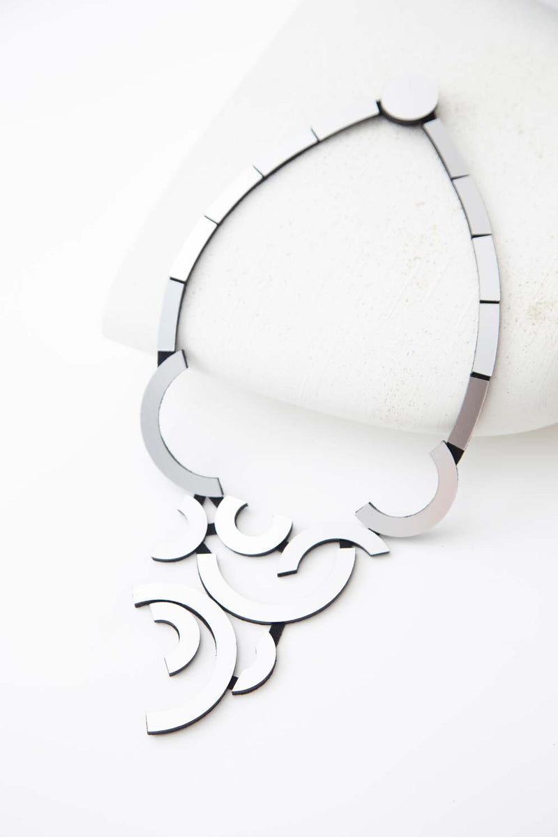 Mies Orbit Necklace Large - Silver – Necklace – Atelier Modernista