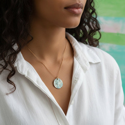 The Portico  Necklace - Textured Enamel