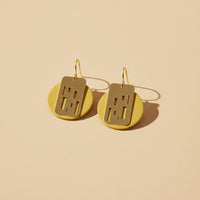 Strata Geometrica Earrings in Yellow