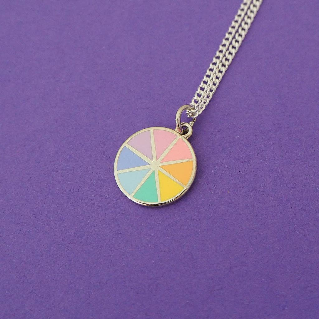 The Pastel Gradient Wheel Necklace
