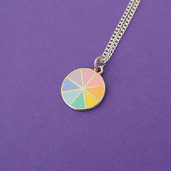 The Pastel Gradient Wheel Necklace