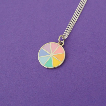 The Pastel Gradient Wheel Necklace