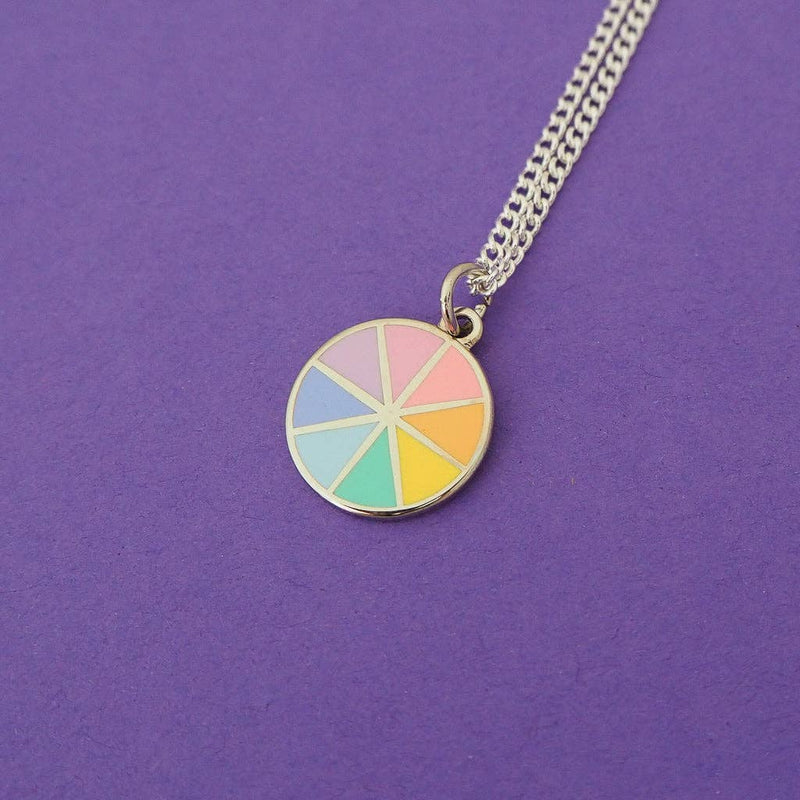The Pastel Gradient Wheel Necklace