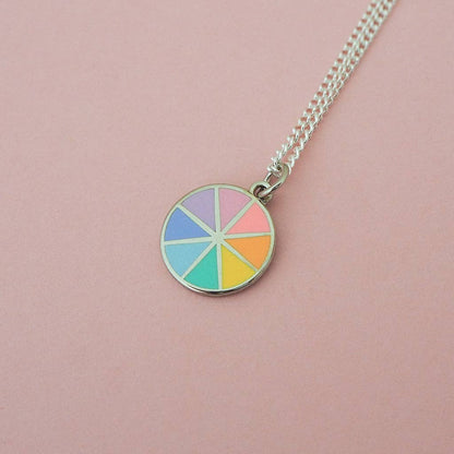 The Pastel Gradient Wheel Necklace