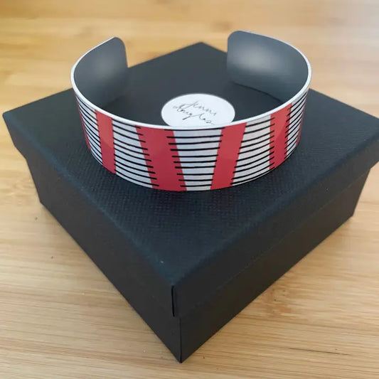 Red Linear Narrow Cuff