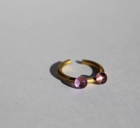 BAU DROPS GOLD ring: Orange / Sterling silver – Atelier Modernista