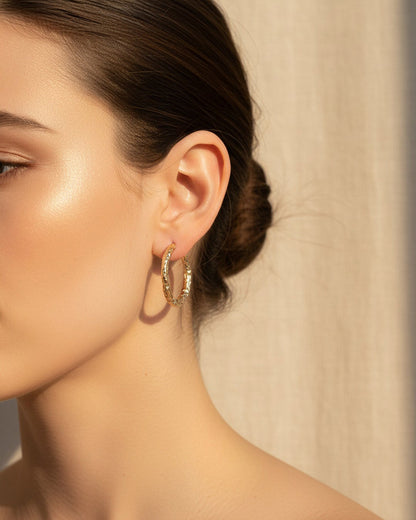 14K Gold Vermeil Hoop Earrings